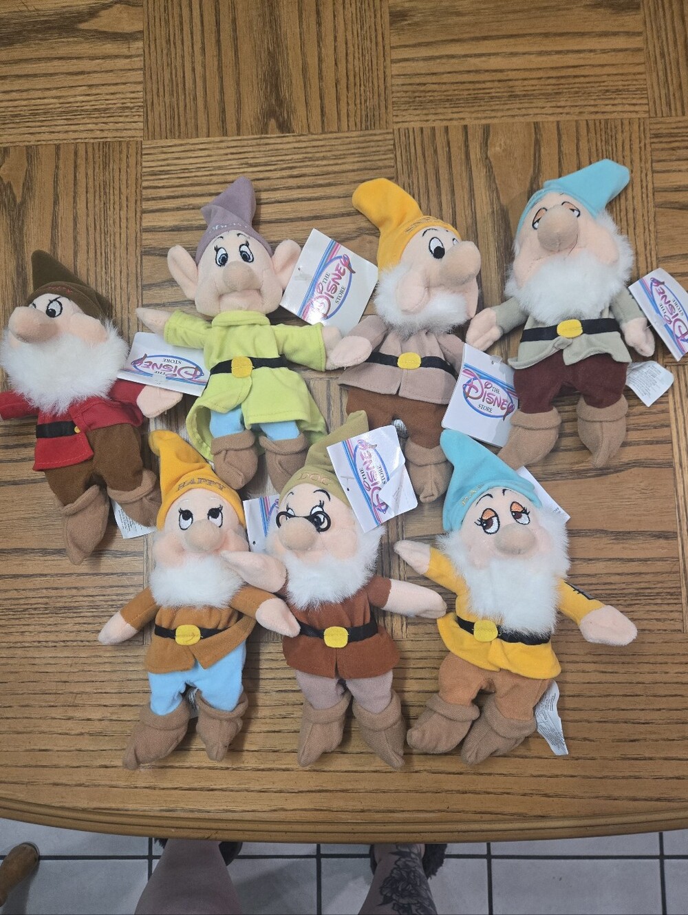 With Tags Vintage Disney Seven Dwarfs Plush Toy Set - Multi Color